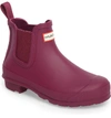 Hunter Original Waterproof Chelsea Rain Boot In Violet