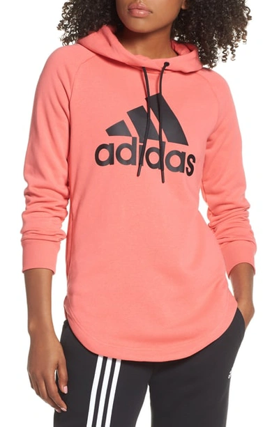 Adidas Originals Must Haves Badge Of Sport Hoodie In Prism Pink/ White |  ModeSens