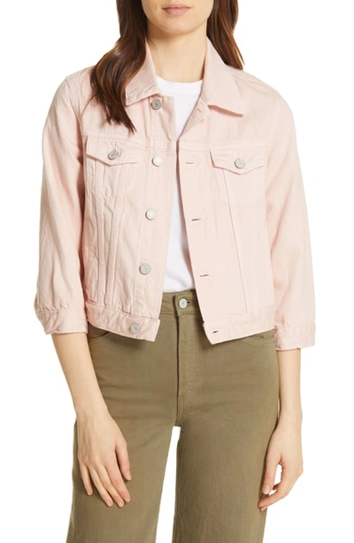 Trave Zoey Crop Denim Jacket In French Kiss