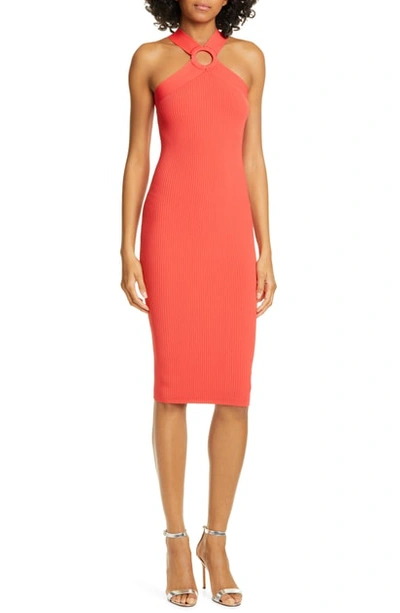 Ted Baker Sionna Ribbed Body-con Sweater Dress In Bright Red
