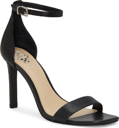 Vince Camuto Lauralie Ankle Strap Sandal In Black Patent Leather