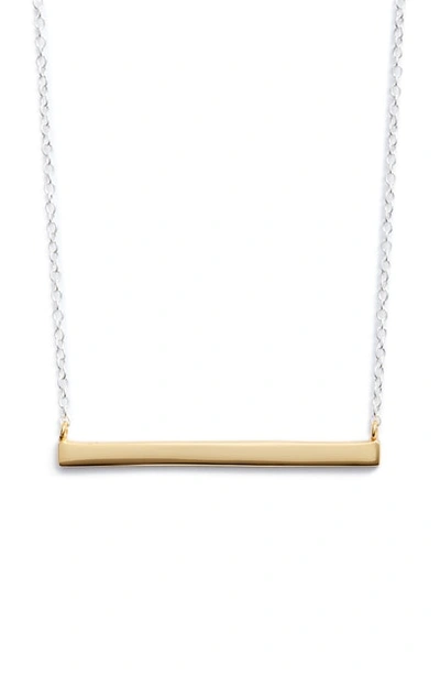 Argento Vivo Bar Pendant Necklace In Silver/ Gold