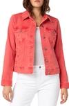 Liverpool Denim Jacket In Coral Fins