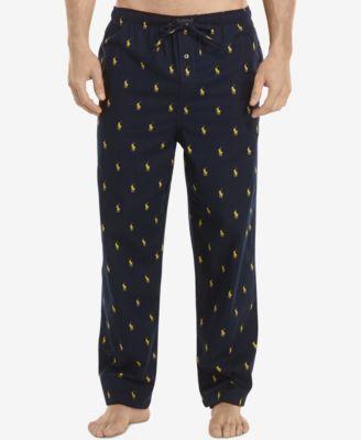 polo ralph lauren lounge jogger in navy with all over print logo