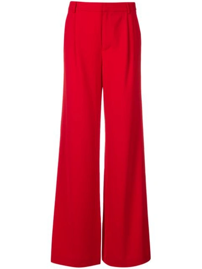 Alice And Olivia Eric High Waist Trousers In Cherry