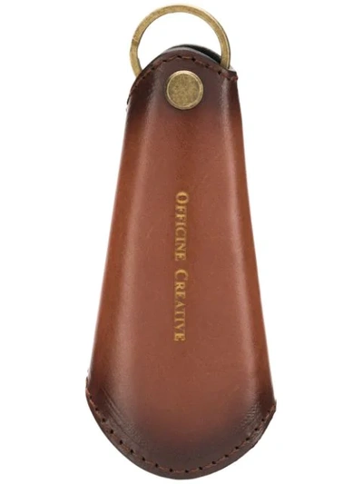 Officine Creative Key Ring Shoe Horn In Brown