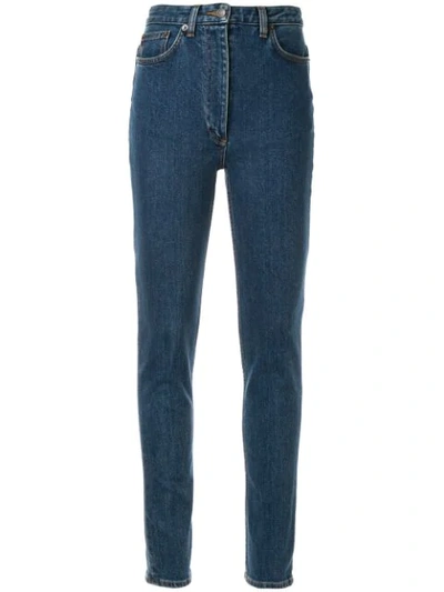 The Row Kate High-rise Skinny Jeans In Blue