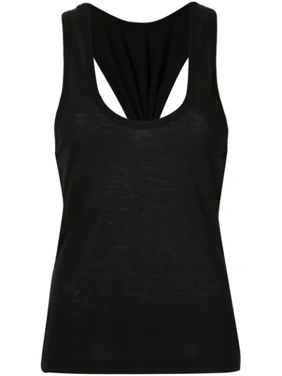 Dion Lee Cinched Racer Back Tank In Black