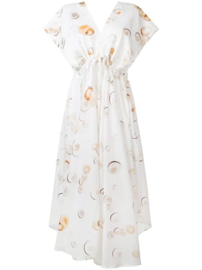 Tara Matthews Seashell Printed Dress In Neutrals