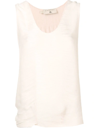 Cotélac Pleated Vest Top - Pink