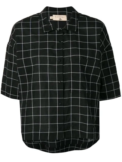 Cotélac Check Shirt In Black