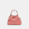 Coach Edie Shoulder Bag 28 In Bright Coral/silver