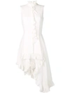 Alexander Mcqueen Broderie Anglaise Trim Dress In White