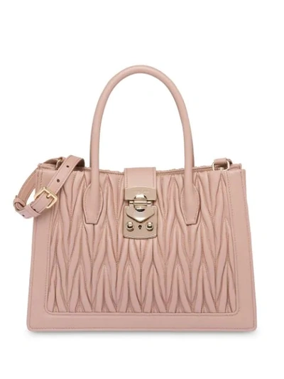 Miu Miu Miu Confidential Handbag In Neutrals