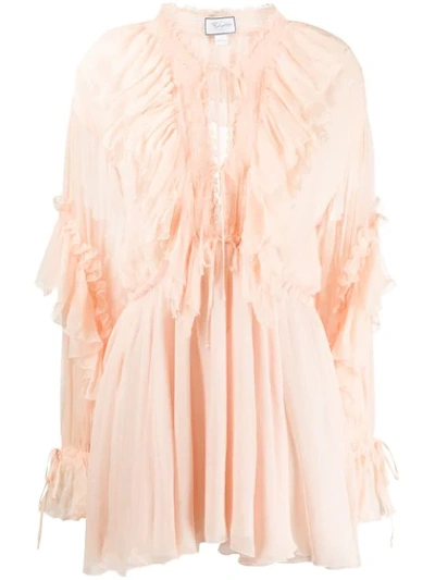 Redemption Ruffled Design Mini Dress In Pink