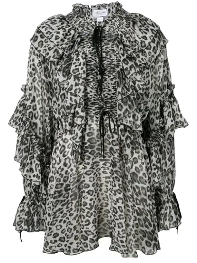 Redemption Leopard Print Dress In Black