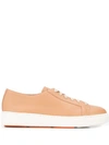 Santoni Low-top Sneakers In Neutrals