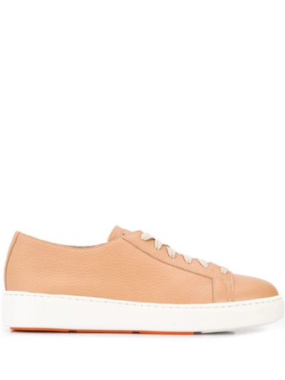 Santoni Low-top Trainers In Neutrals