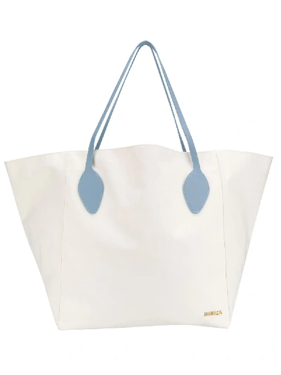 Jacquemus Le Sac Cotton-canvas Tote Bag In White