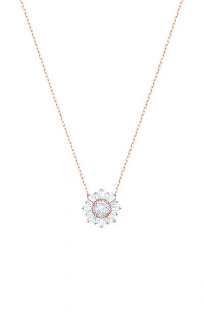 Swarovski Crystal Sunshine Pendant Necklace, 14-7/8" + 2" Extender In White