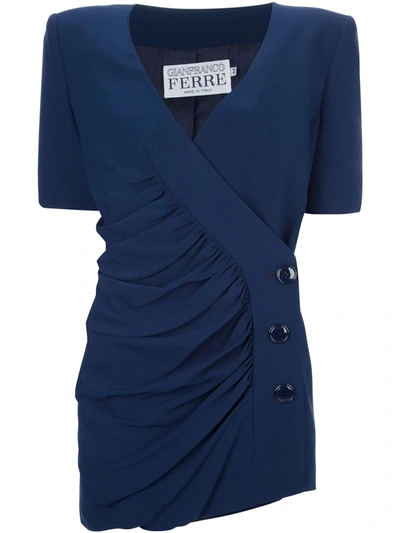 Pre-owned Gianfranco Ferre Vintage Jacket And Skirt Suit In Blue