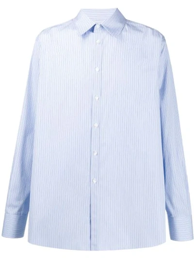 Valentino Striped Shirt In Blue