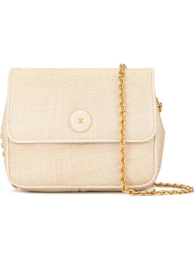 Pre-owned Chanel Mini Chain Bag In Neutrals