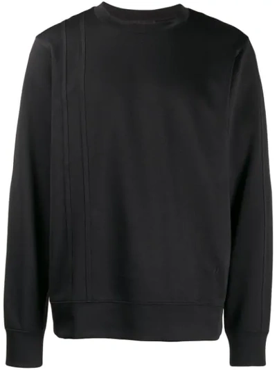 Helmut Lang Striped Detail Sweatshirt In Black