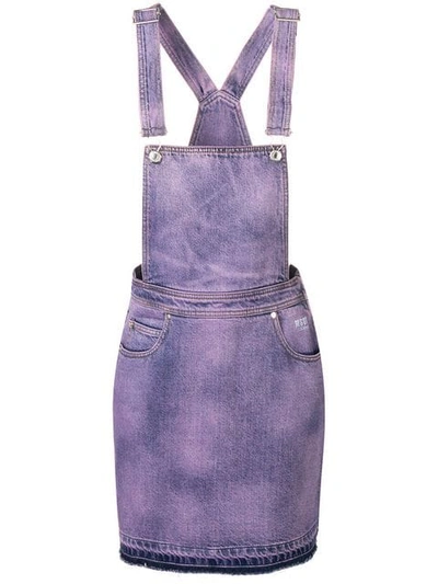 Msgm Dungaree Dress In Pink