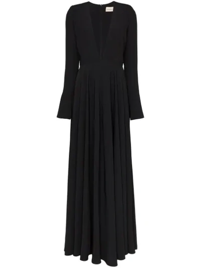 Alexandre Vauthier Extreme Padded Shoulder Gown In Black