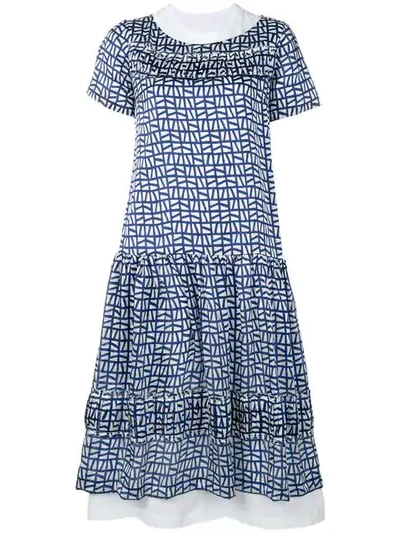 Comme Des Garçons Comme Des Garçons Geometric Print Dress - Blue