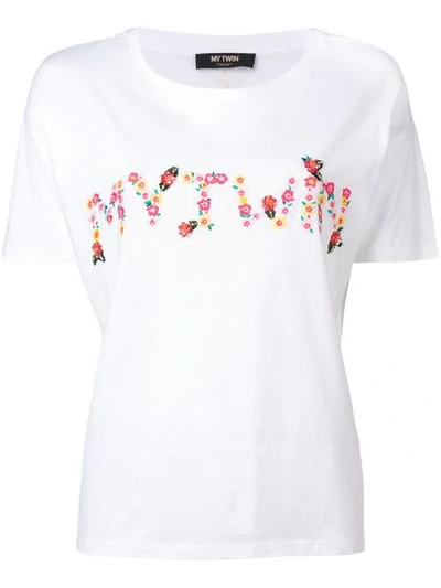 Twinset Twin-set 'my Twin' T-shirt - Weiss In White