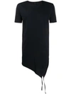 Army Of Me Asymmetric Longline T-shirt In Black