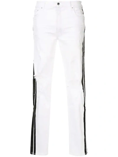 Amiri Ripped Skinny Jeans - White