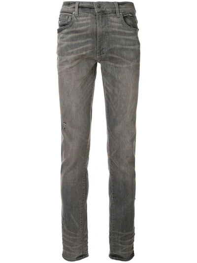 Amiri Skinny-jeans In Distressed-optik - Grau In Grey