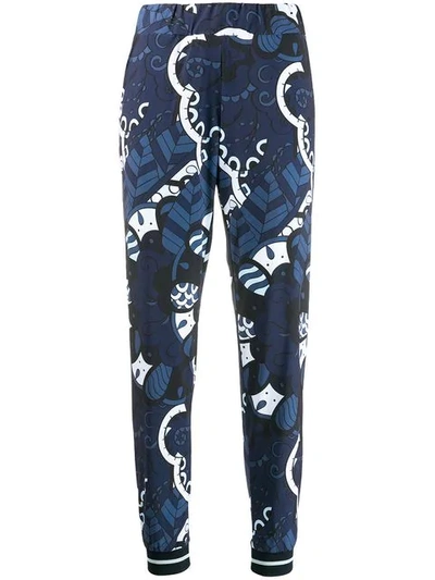 Rrd Floral Print Track Pants In Blue
