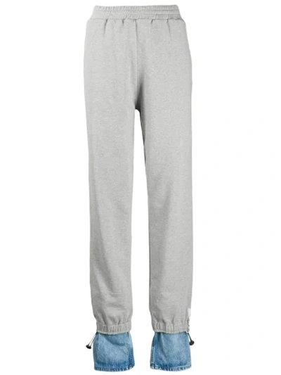Y/project Denim Patch Detail Track Pants In Grey