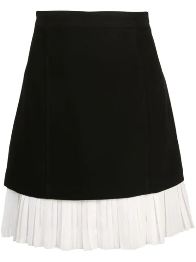 Cinq À Sept Catriona Pleated Hem Skirt In Black