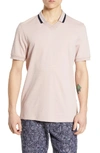 Ted Baker Zebraz Slim Fit V-neck Polo In Lt-pink