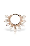 Maria Tash Coronet Pearl Clicker In Rose Gold