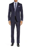 Ted Baker Jay Trim Fit Plaid Wool Suit In Navy