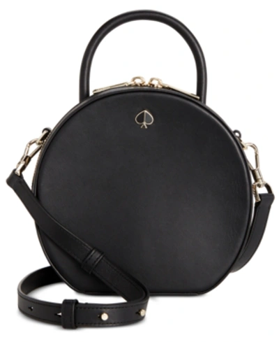 Kate Spade Andi Canteen Leather Crossbody Bag In Black/gold
