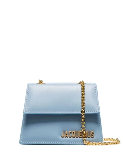 Jacquemus Le Piccolo Leather Shoulder Bag In Blue