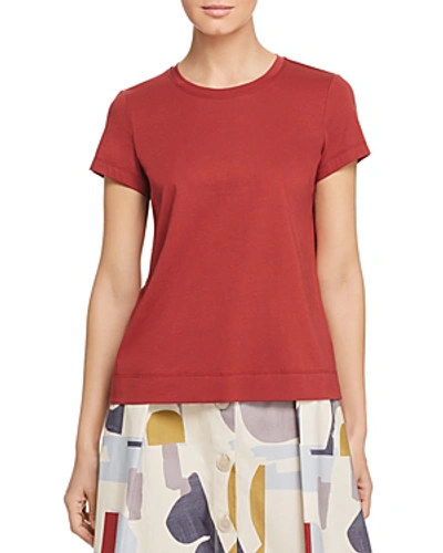 Lafayette 148 Modern Crewneck Tee In Poppy