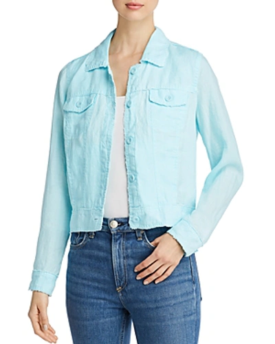 Tommy Bahama Two Palms Raw-edge Linen Jacket In Blue Swell