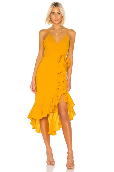 Lovers & Friends Bridget Midi Dress In Sunflower Yellow