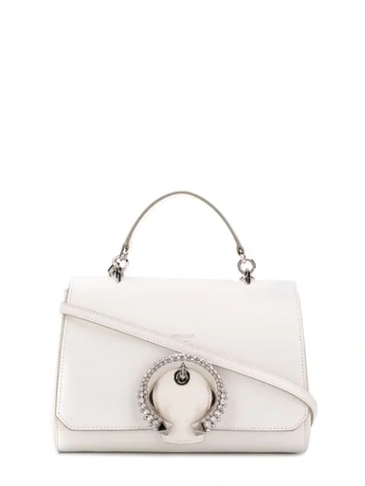 Jimmy Choo Madeline Top Handle Shoulder Bag In White