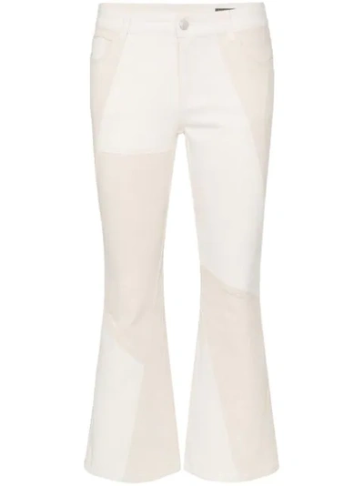 Alexander Mcqueen Mid-rise Flared Crêpe Pants In White