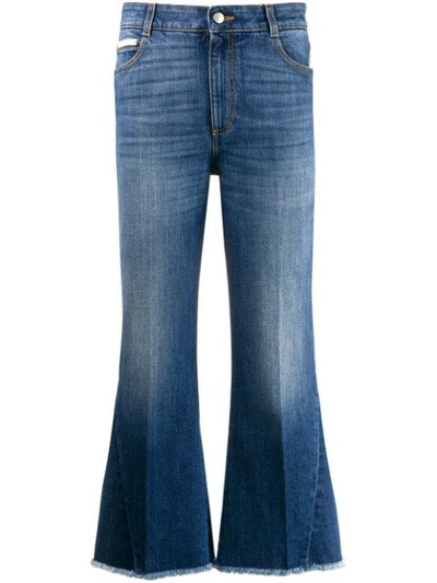 Stella Mccartney Cropped Flared Jeans In Blue