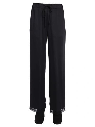 Mm6 Maison Margiela Wide Tailored Trousers In Black